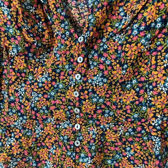 NWT Free People I Found You Womens Floral Button Front Blouse - Picture 7 of 11